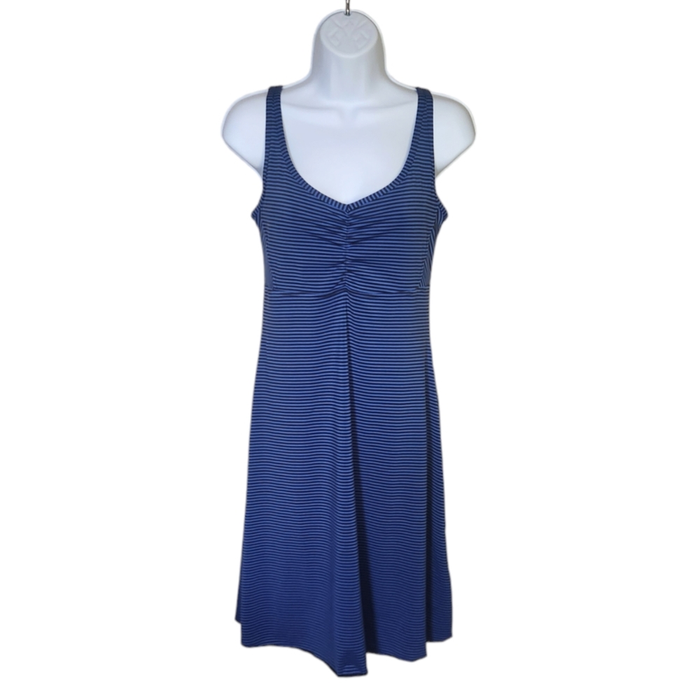 Prana Knit Dress Blue Striped Bra Size M